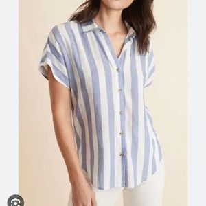 Marine Layer Dana shirt in blue stripe
